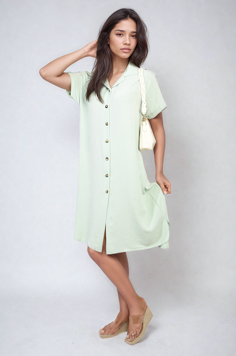 Button Front Shirt Dress