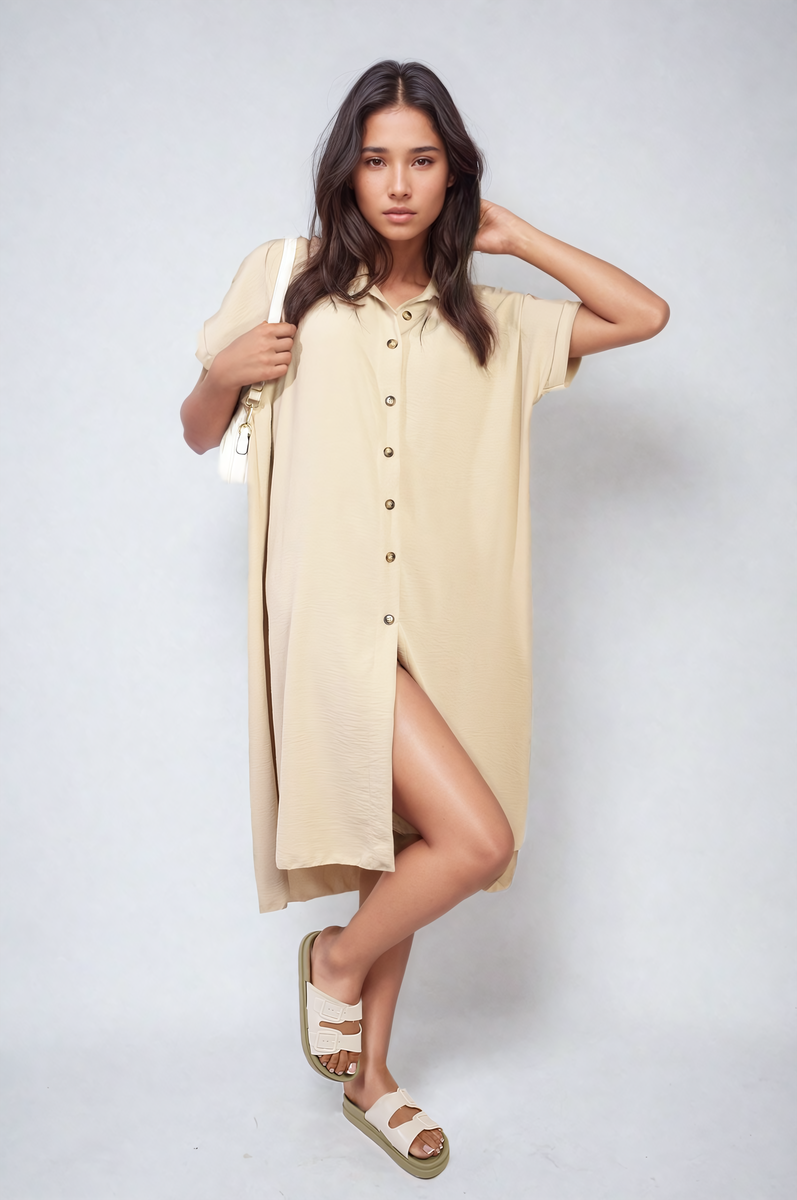 Button Front Shirt Dress