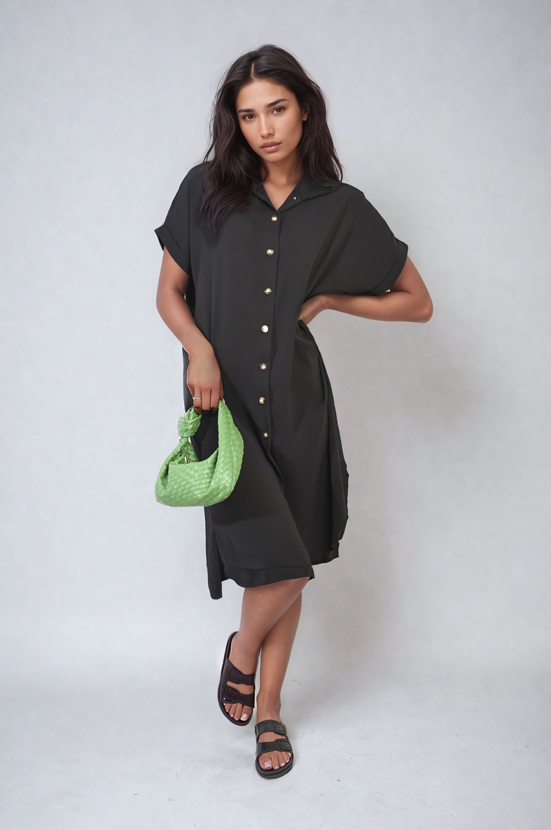 Button Front Shirt Dress