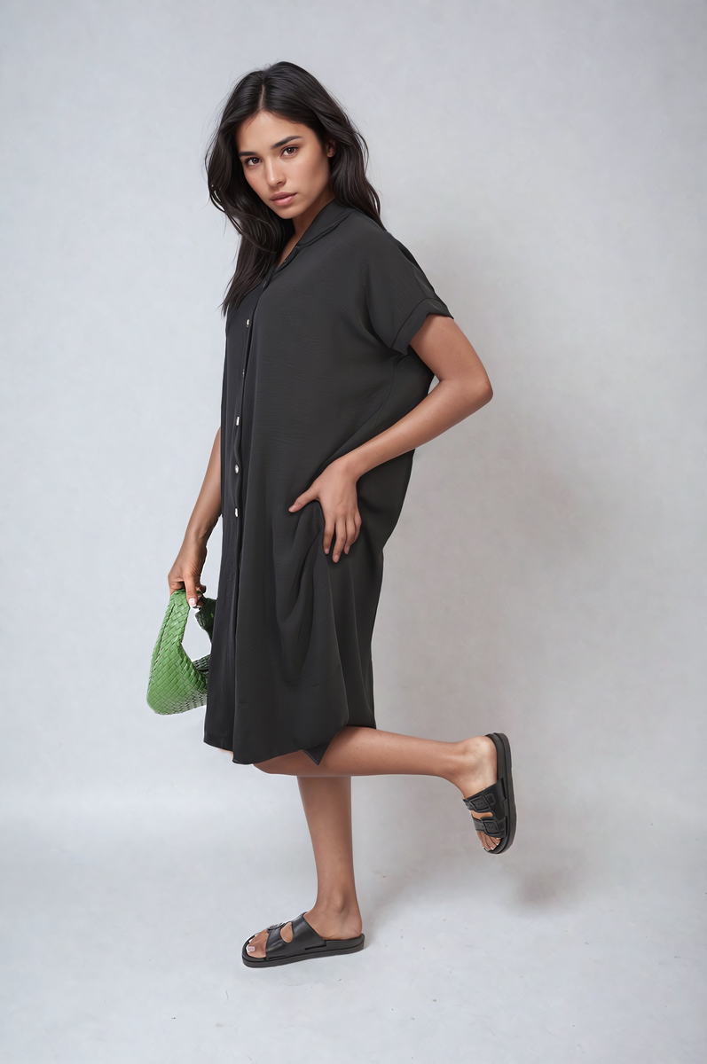 Button Front Shirt Dress