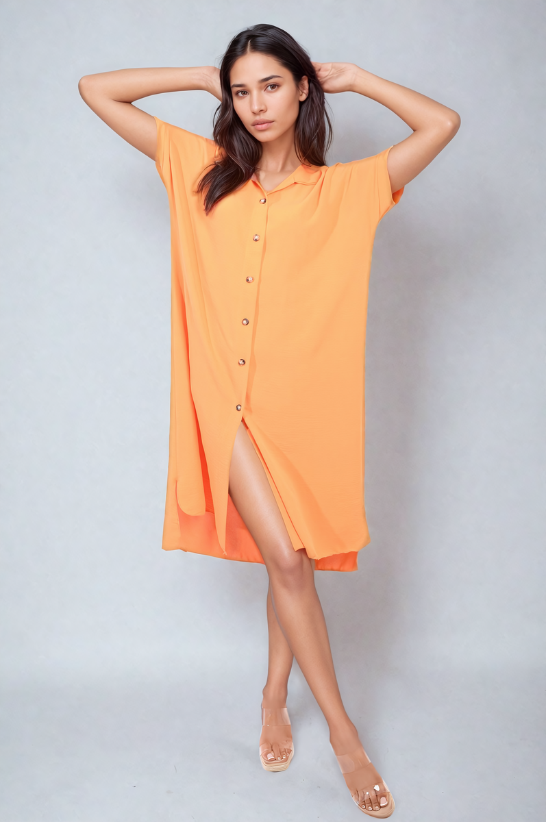 Button Front Shirt Dress