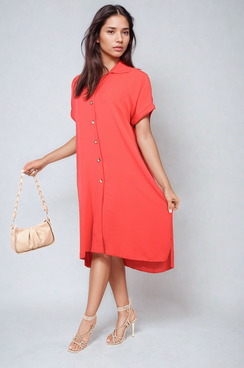 Button Front Shirt Dress