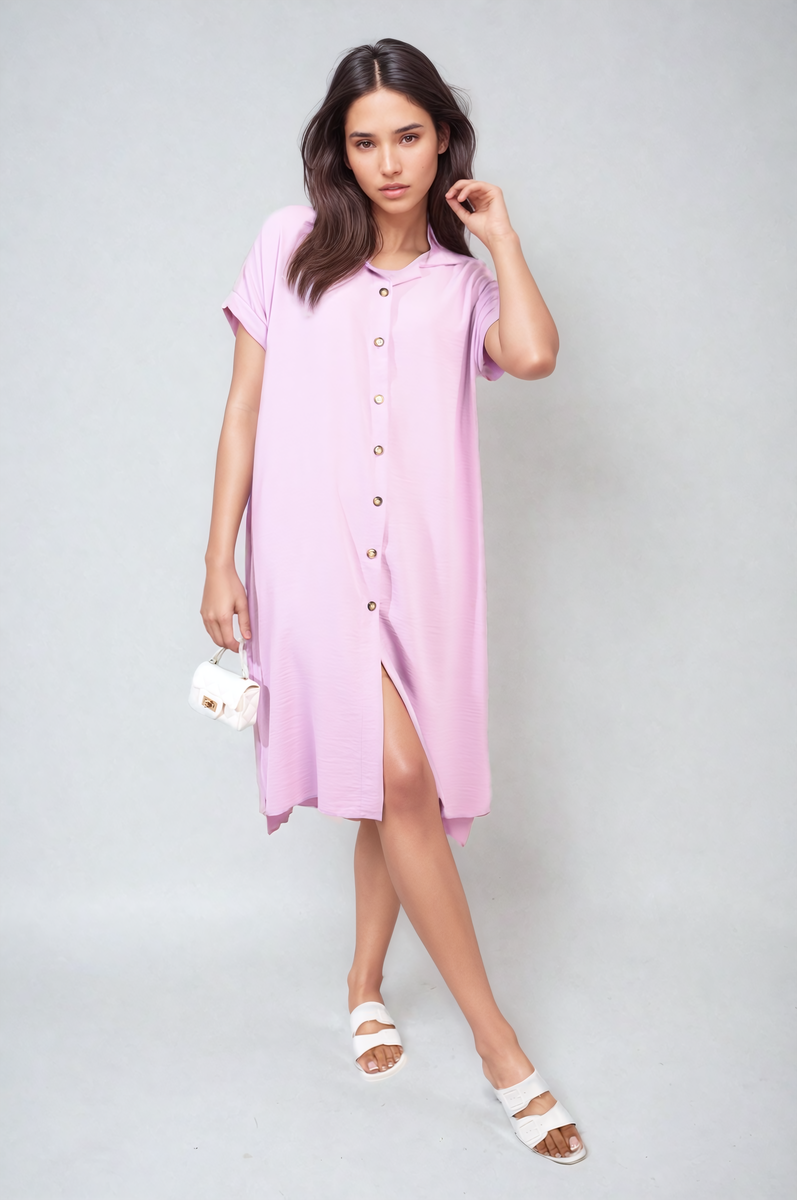 Button Front Shirt Dress